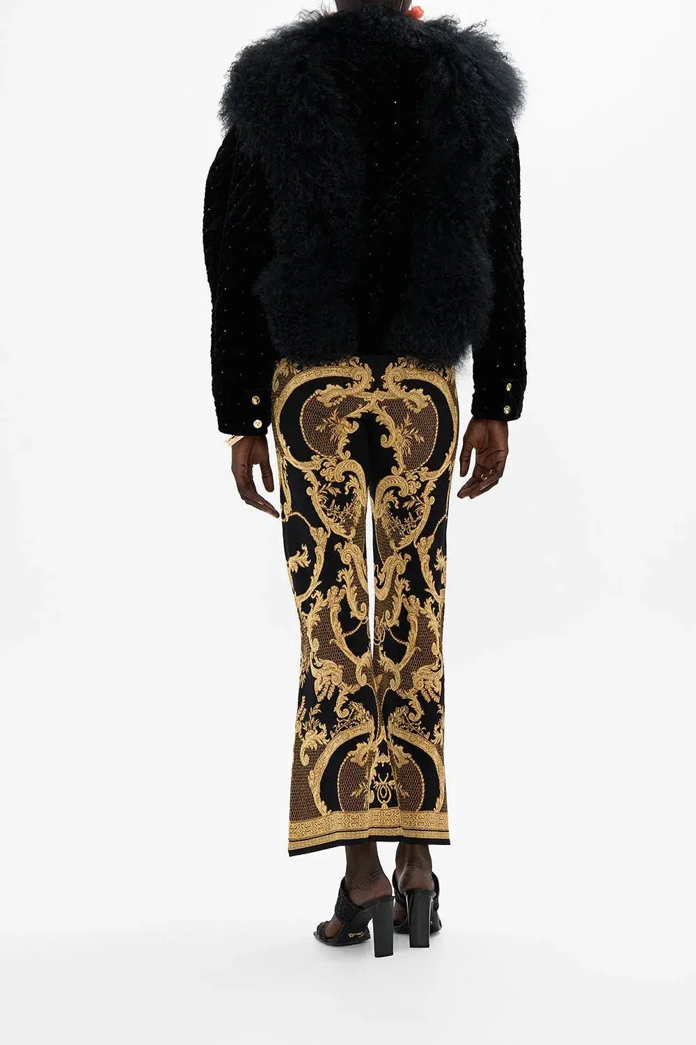Camilla Magic In The Manuscripts Velvet Jacket with Fur Panels Black Size S/ Size AU 10 photo 2
