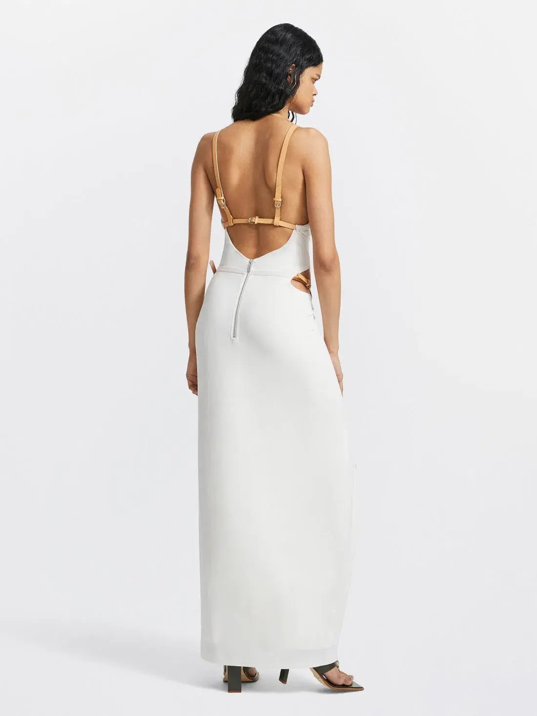 Dion Lee Bridle Gathered Dress White Size 6 / XS photo 3