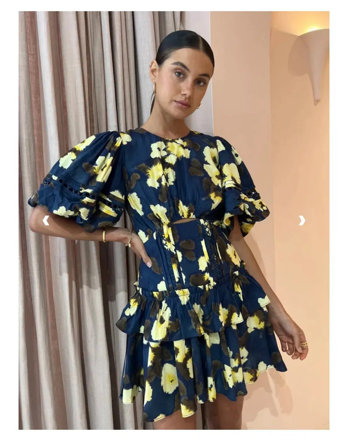 Acler Clovelly mini dress navy size 10 photo 2