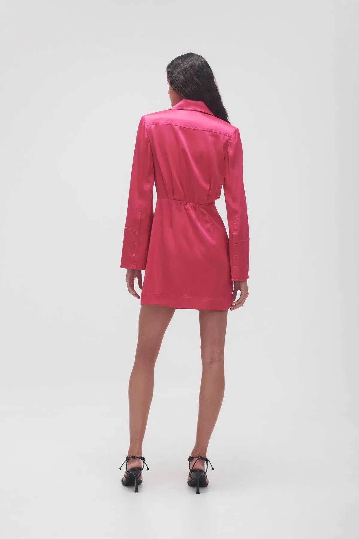 Aje Echo Mini Shirt Dress Pink Size AU 14 photo 2