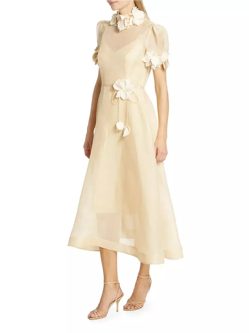 Zimmermann Luminosity Liftoff Flower Midi Dress Cream Size 0P / AU 6 photo 2