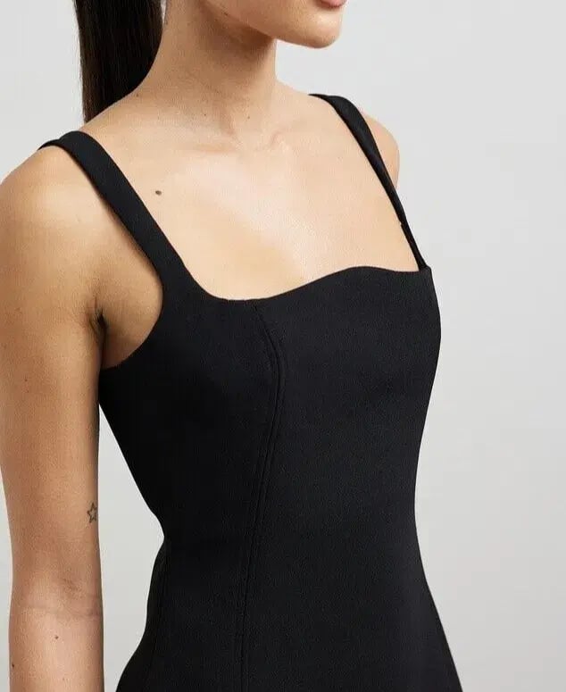 Camilla And Marc Ilona Midi Dress Black Size 12 photo 2