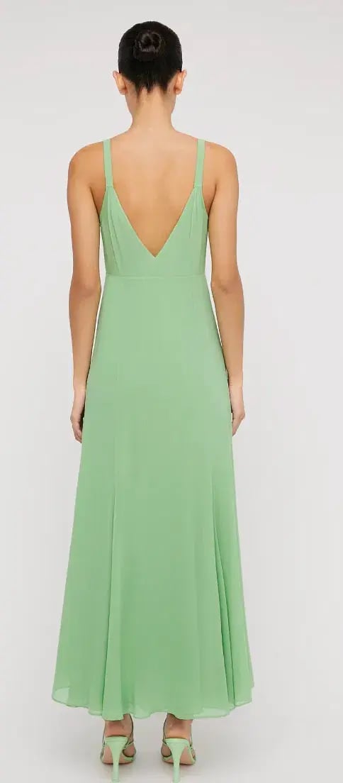 Scanlan Theodore Silk Georgettet Slip Dress Green Size AU 10 photo 3