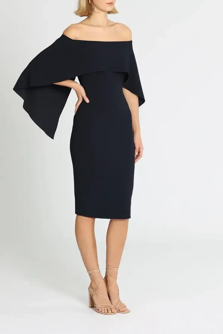 Pasduchas Composure Midi Dress in Black Size 10 photo 2