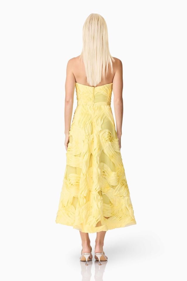 Elliatt Asher Midi Dress - Yellow photo 2
