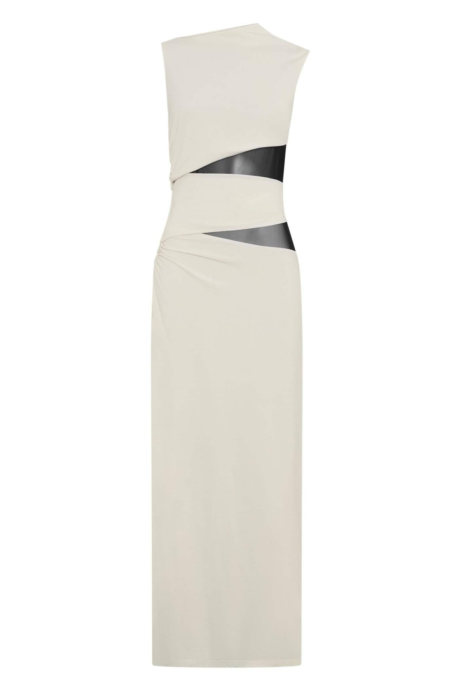 THIRD FORM INTERWEAVE DRAPE MAXI DRESS - CREAM & BLACK photo 8