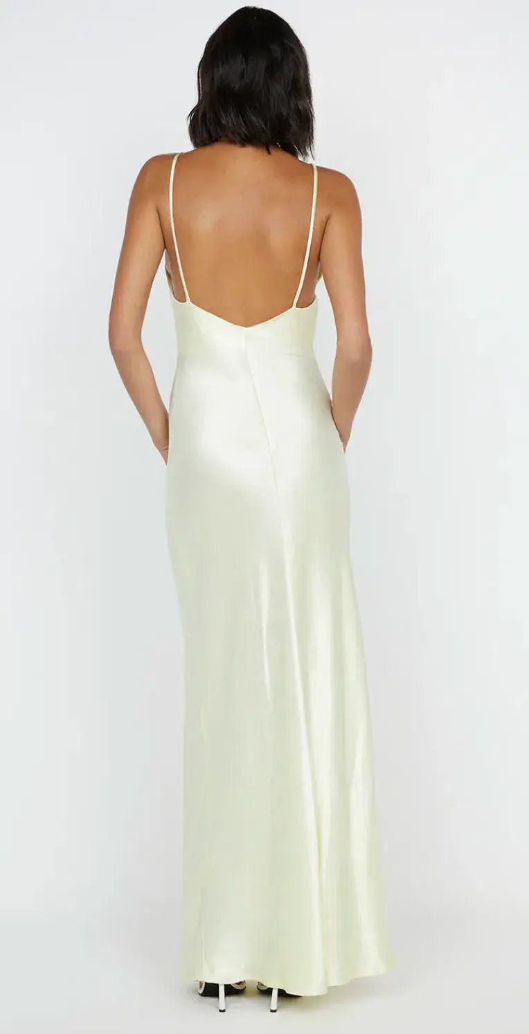 Bec and Bridge Moon Dance V Maxi Dress - Ice Yellow - Size 8 photo 2