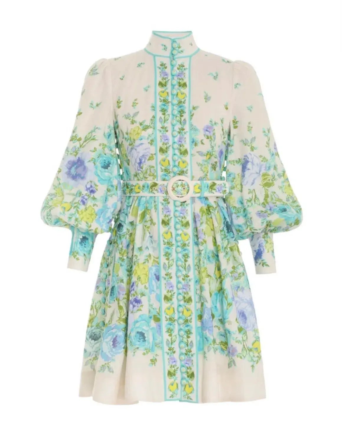 Zimmermann Raie Buttoned Mini Dress Floral Size 1 / AU 10 photo 2