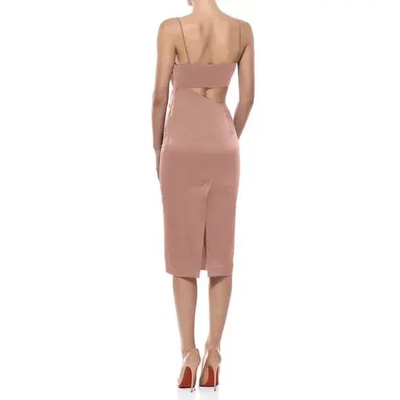 MISHA Selina Slip Dress Nude Champagne Size 6/XS photo 3