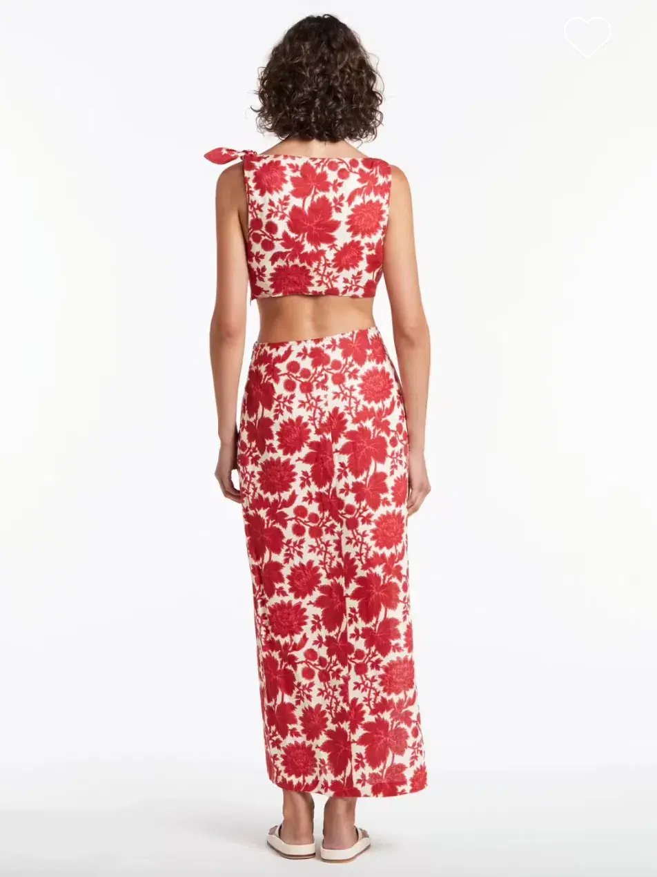 Sir the Label Cinta Knot Dress Valetina Print photo 4