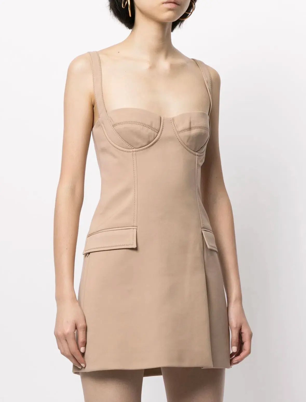 Dion Lee Bustier Sweetheart Mini Dress Nude Size 8 photo 2