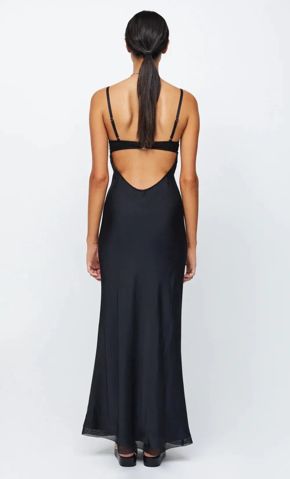 Bec & Bridge Joelle Maxi Mesh Dress Black Size AU 8 photo 2