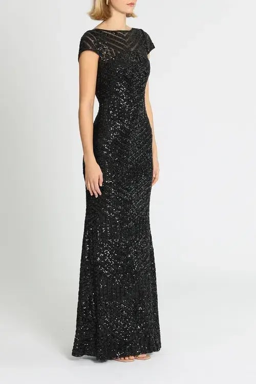 L'amour Grace Gown Black Size 14 photo 2