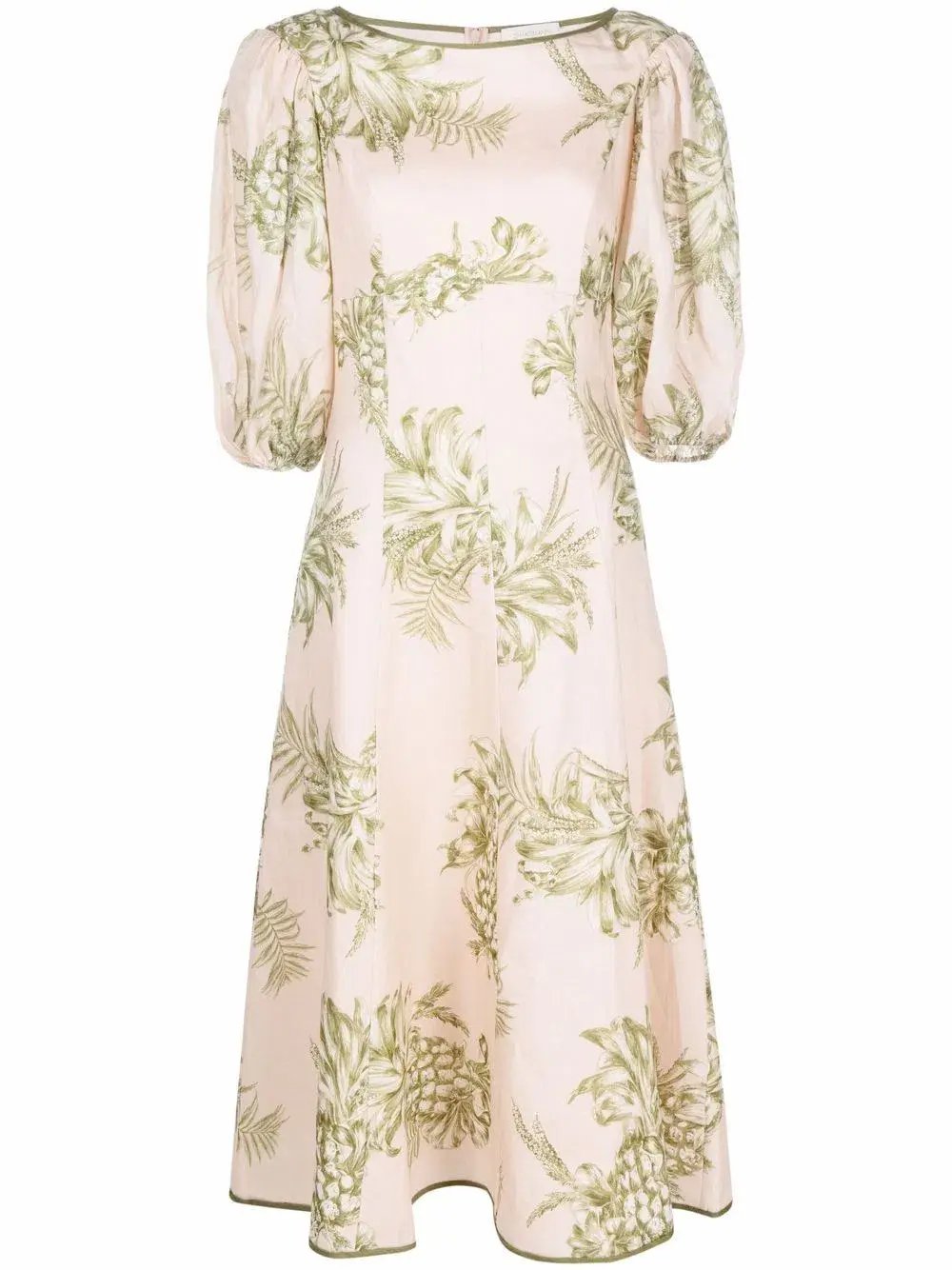 Zimmermann Empire Linen Midi Dress in Floral Print Size 1 / AU 10 photo 3