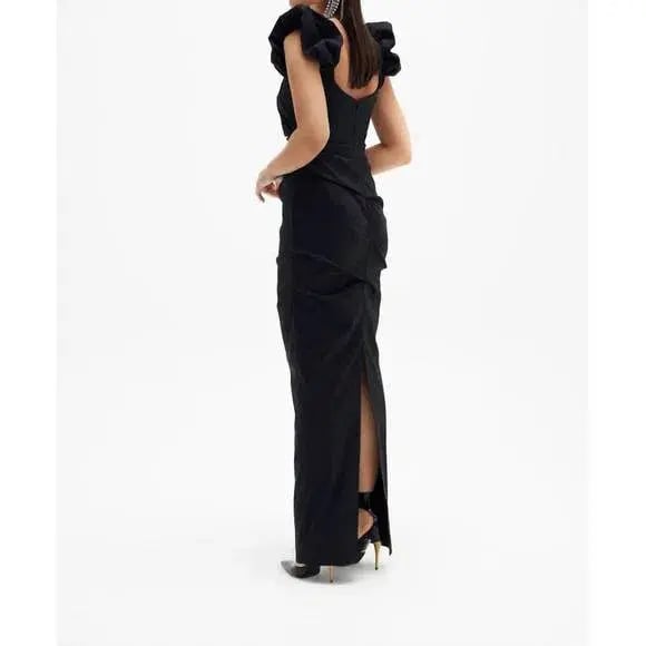 Rachel Gilbert Kalina Gown Black Size 3 /AU 12 photo 2