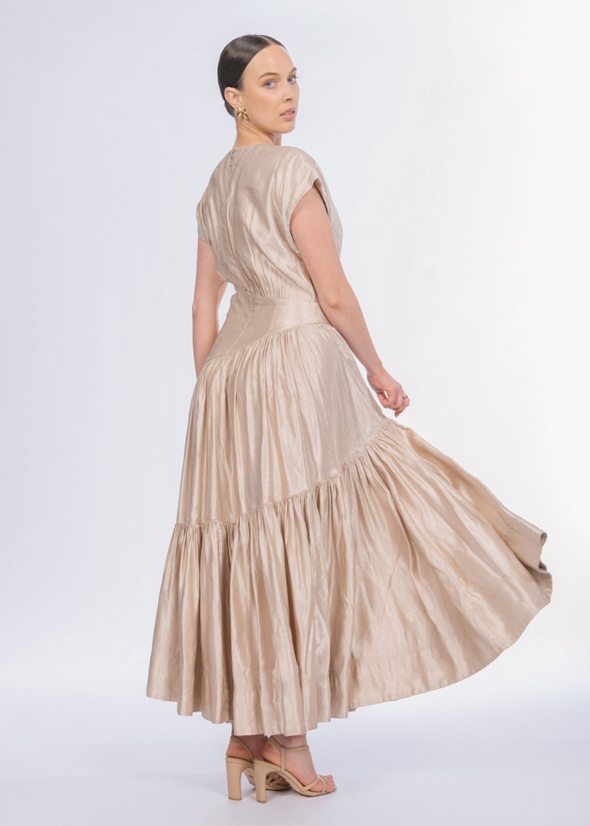 Serendipity Reflection Midi Dress in Champagne photo 2