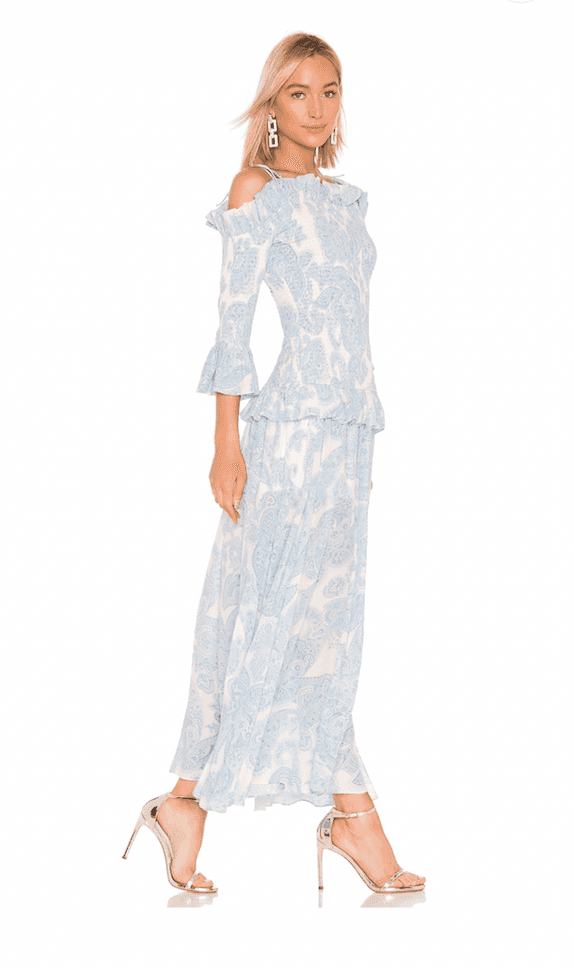 Thurley Golden Hour Dress in Blue bell Multi Size 8 photo 5