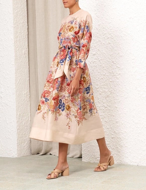 Zimmermann August Tie Waist Midi Dress photo 4