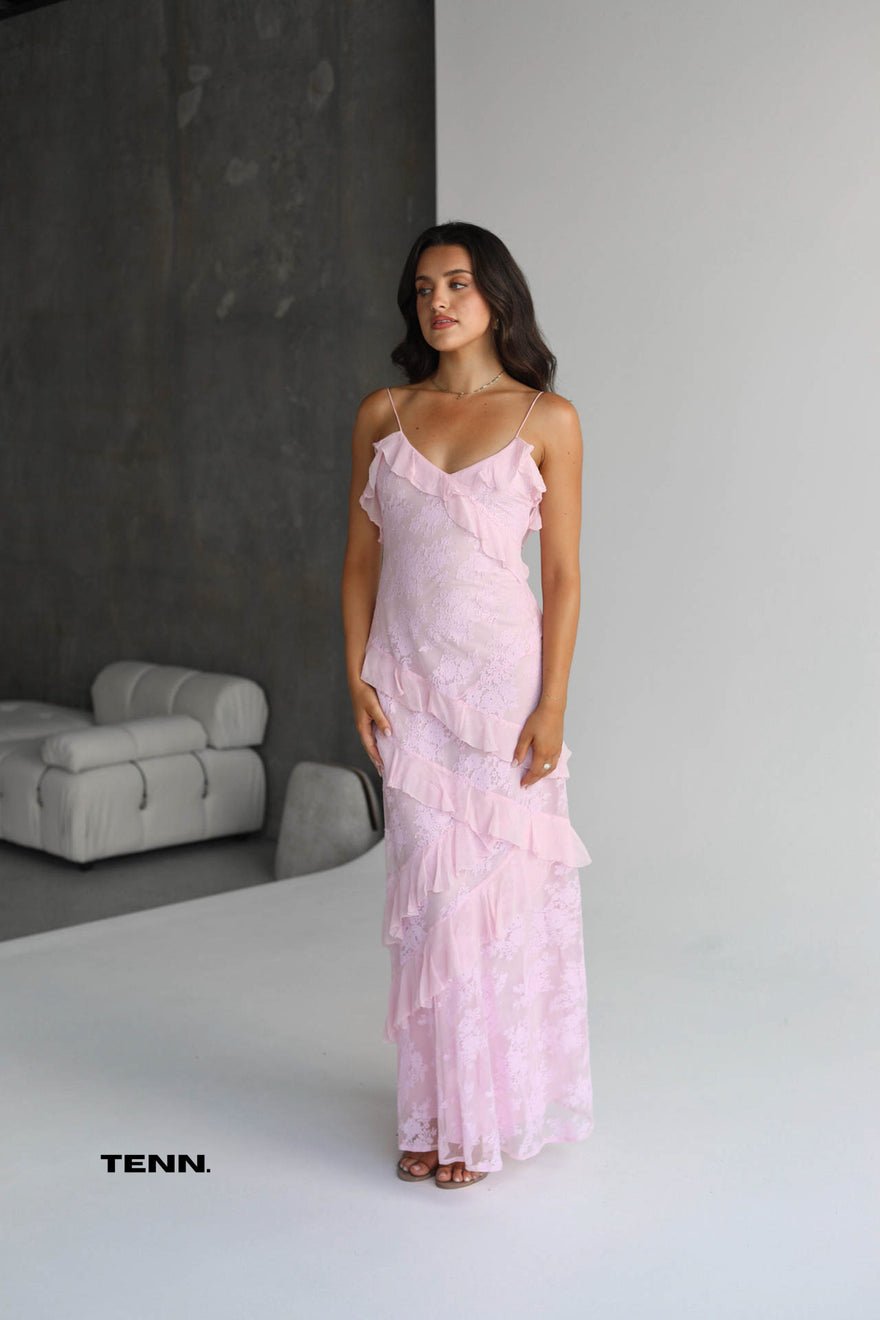 LoveShackFancy Rialto Dress - Pink Lace photo 3
