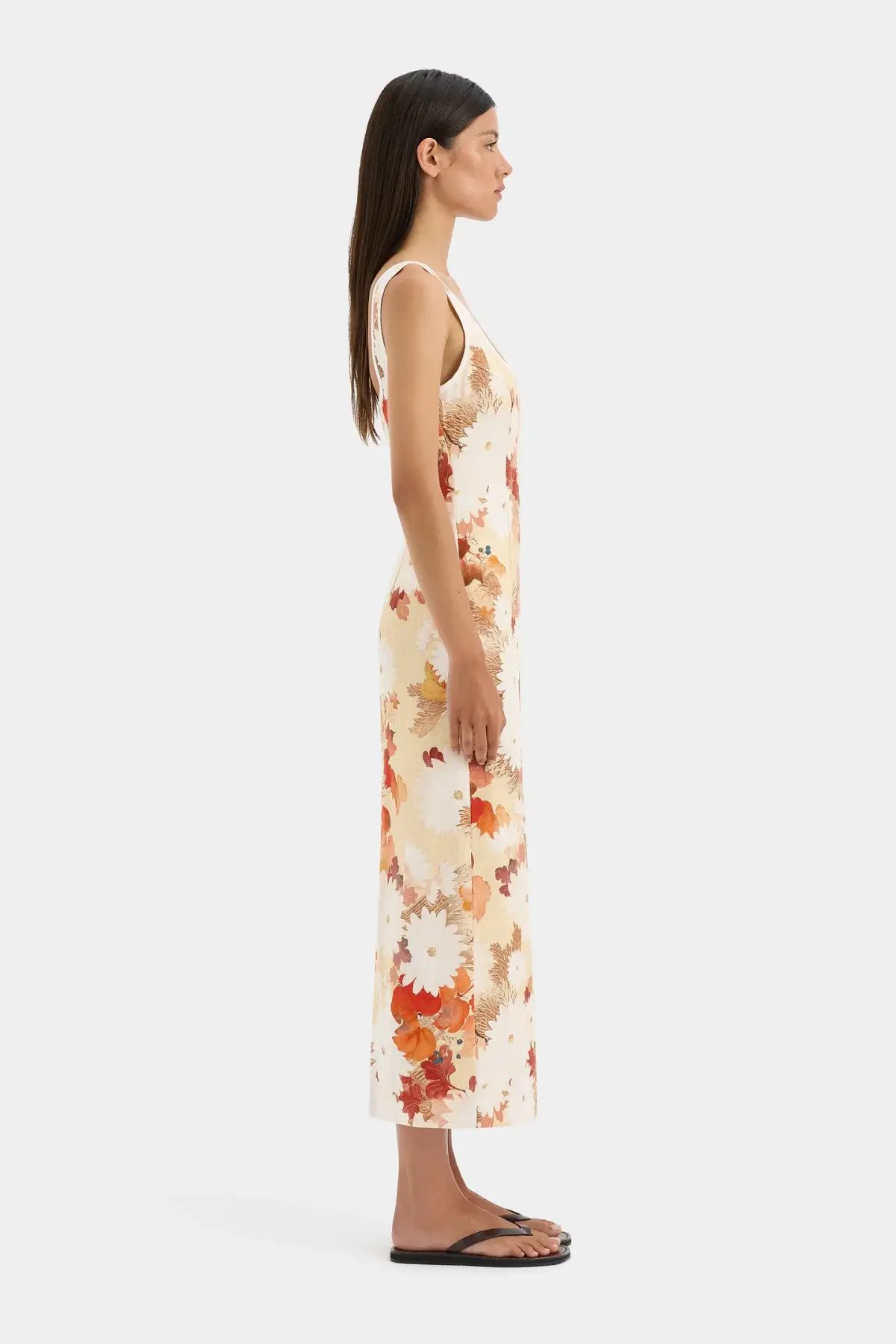 Sir The Label Jessamine Midi Dress Floral Size 8 photo 3