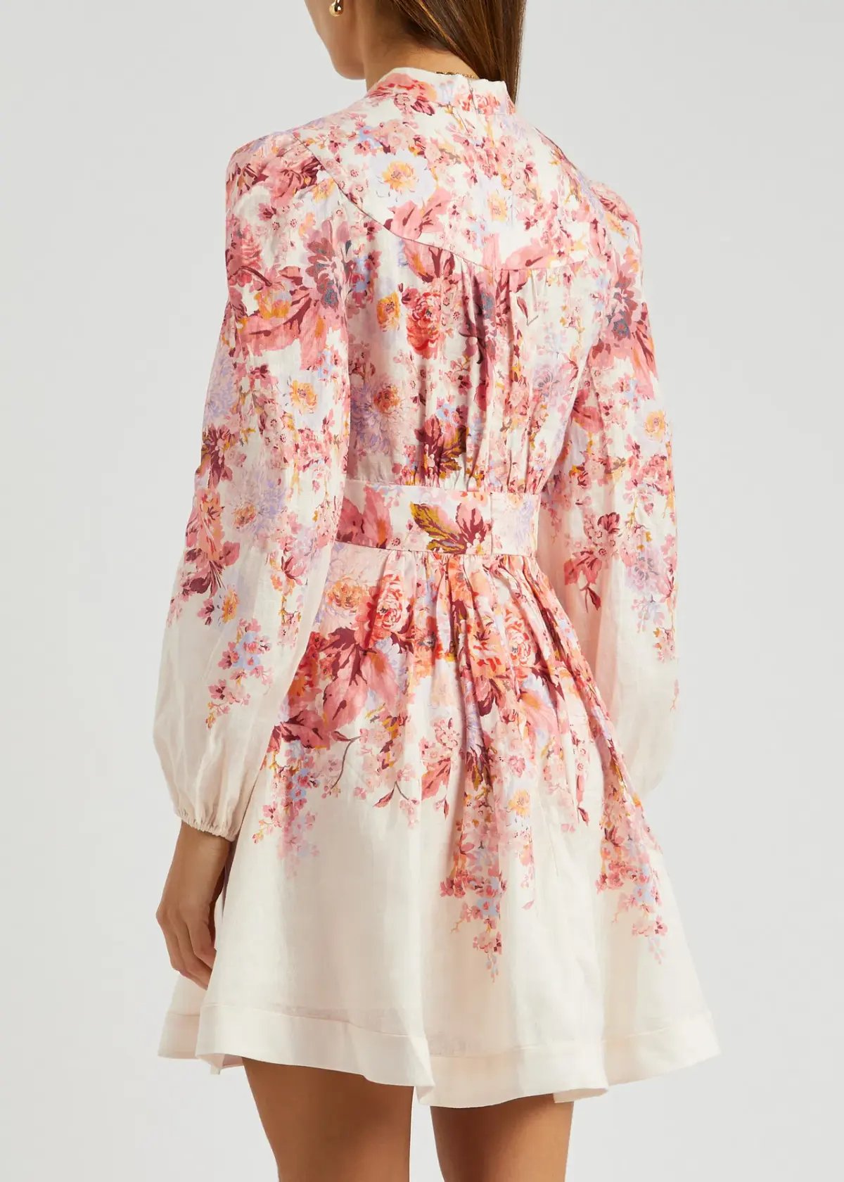Zimmermann Devi Linen Mini Dress Floral Size 2 / AU 12 photo 3