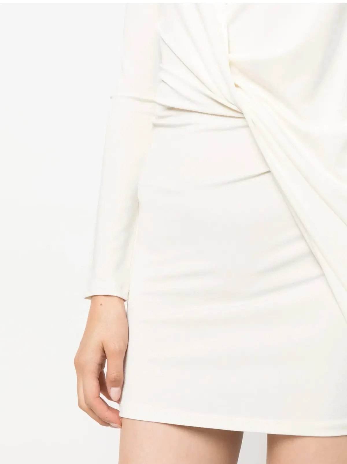 Jacquemeus La Robe Bahia Jersey Mini Dress Cream Size 8 photo 2