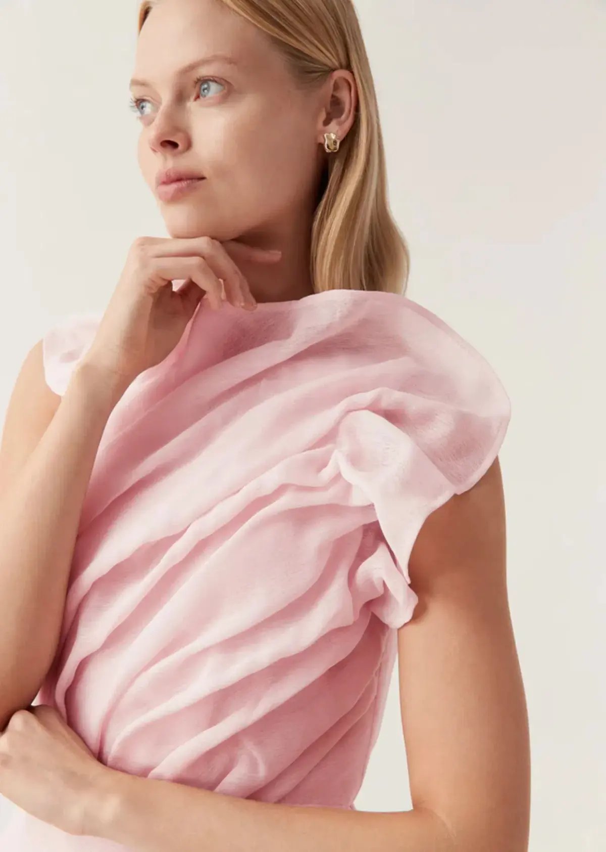 Aje Genesis Midi Dress in Soft Pink Size 14 photo 2
