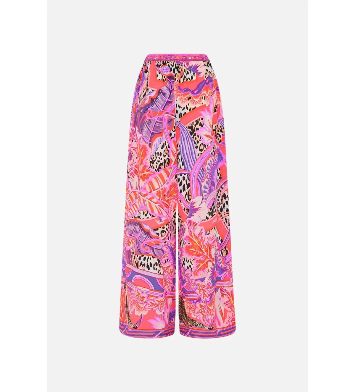 Camilla Viola Vintage Wing Collar Blouse Size XL AU 16 and Tuck Front Pant Size XXL AU 18 Set Multi Print photo 12