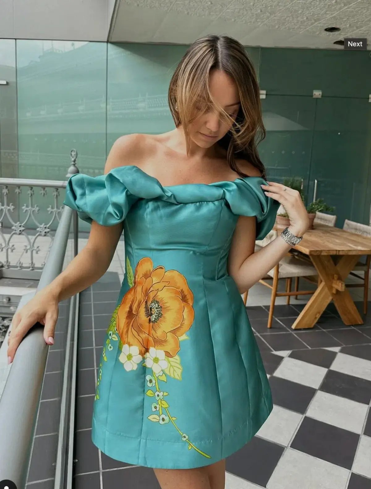 Alemais Regent Jade Mini Dress Floral Size 12 photo 7