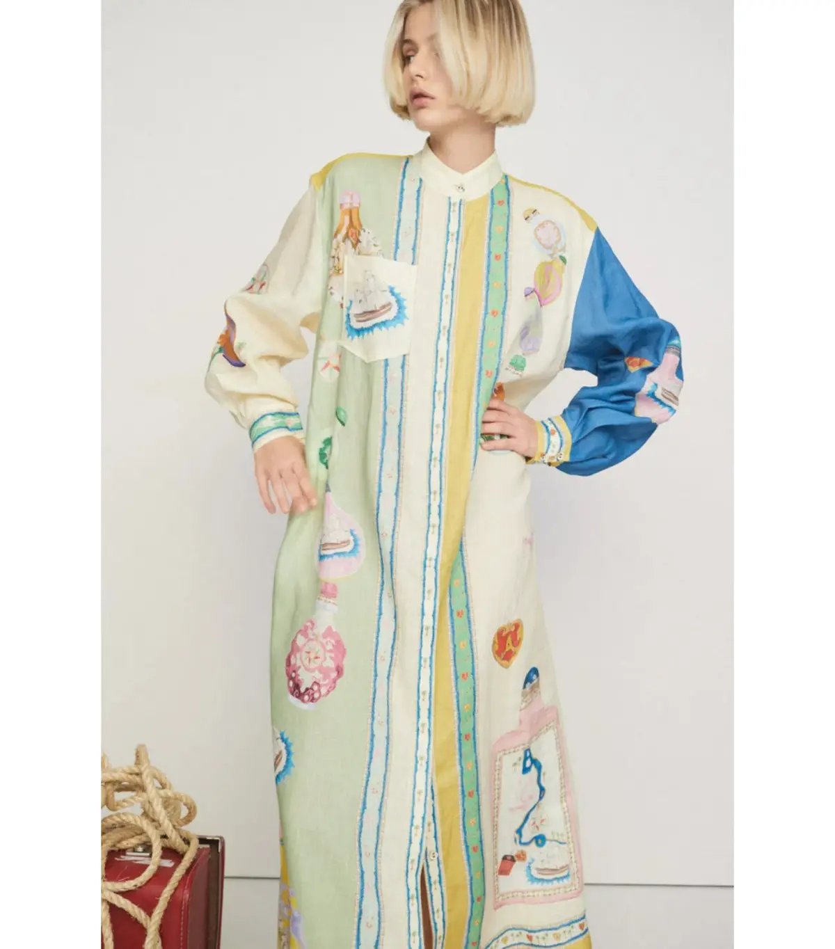 Alemais Elixir Shirt Dress Multi Size AU 12 photo 5