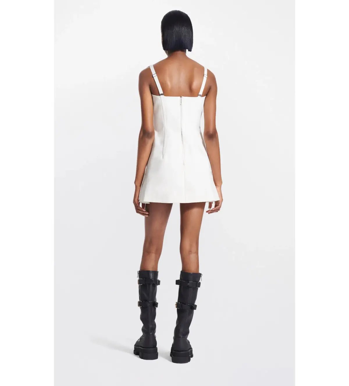 Dion Lee Laced Bonded Mini Dress White Size 10 photo 2