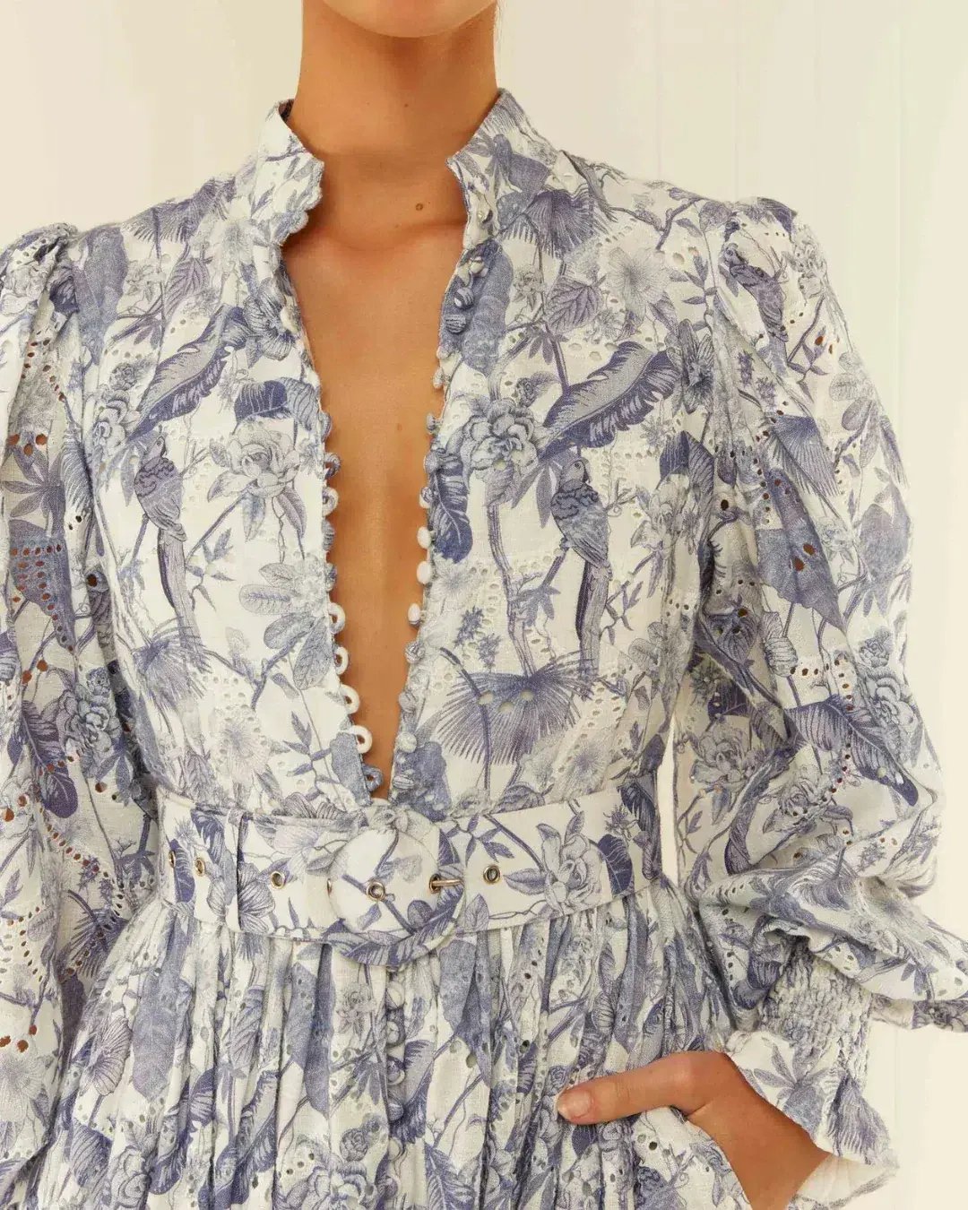 Palm Noosa Royal Flush Dress In Jungle Blue Size 10 photo 2