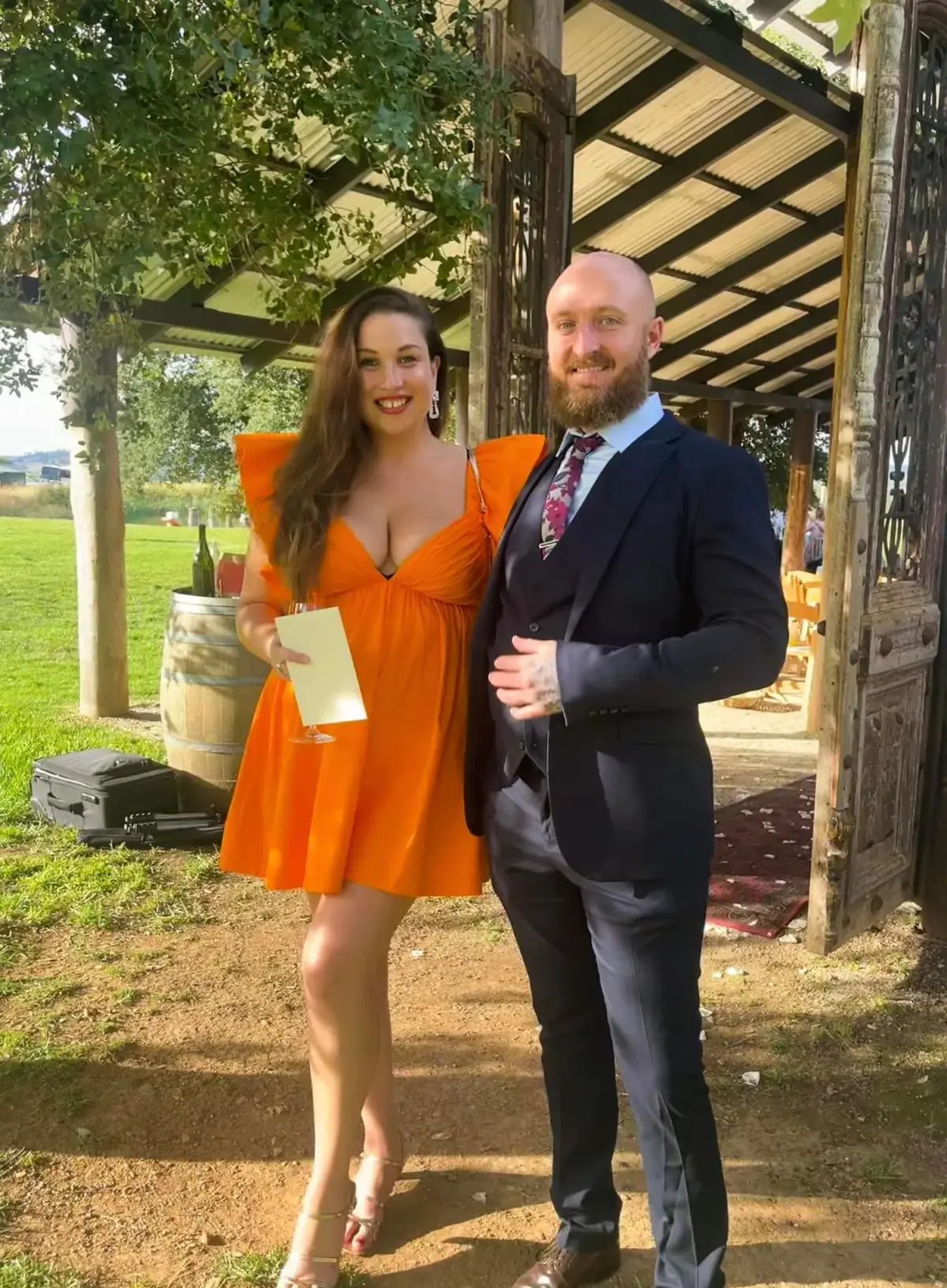 Sheike Bermuda Mini Dress in Orange Size 16 photo 2