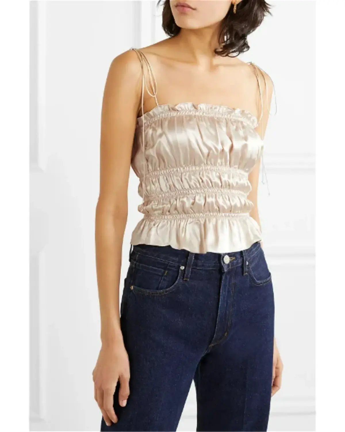 Reformation Viviana Top Cream Size AU 6 photo 2