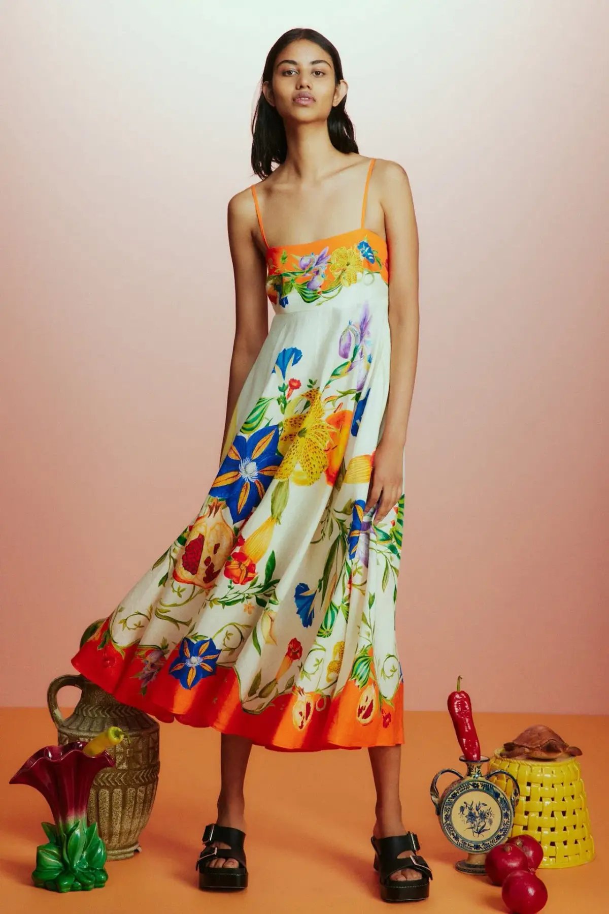 Alemais Flores Midi Sundress Print Size AU 10 photo 4