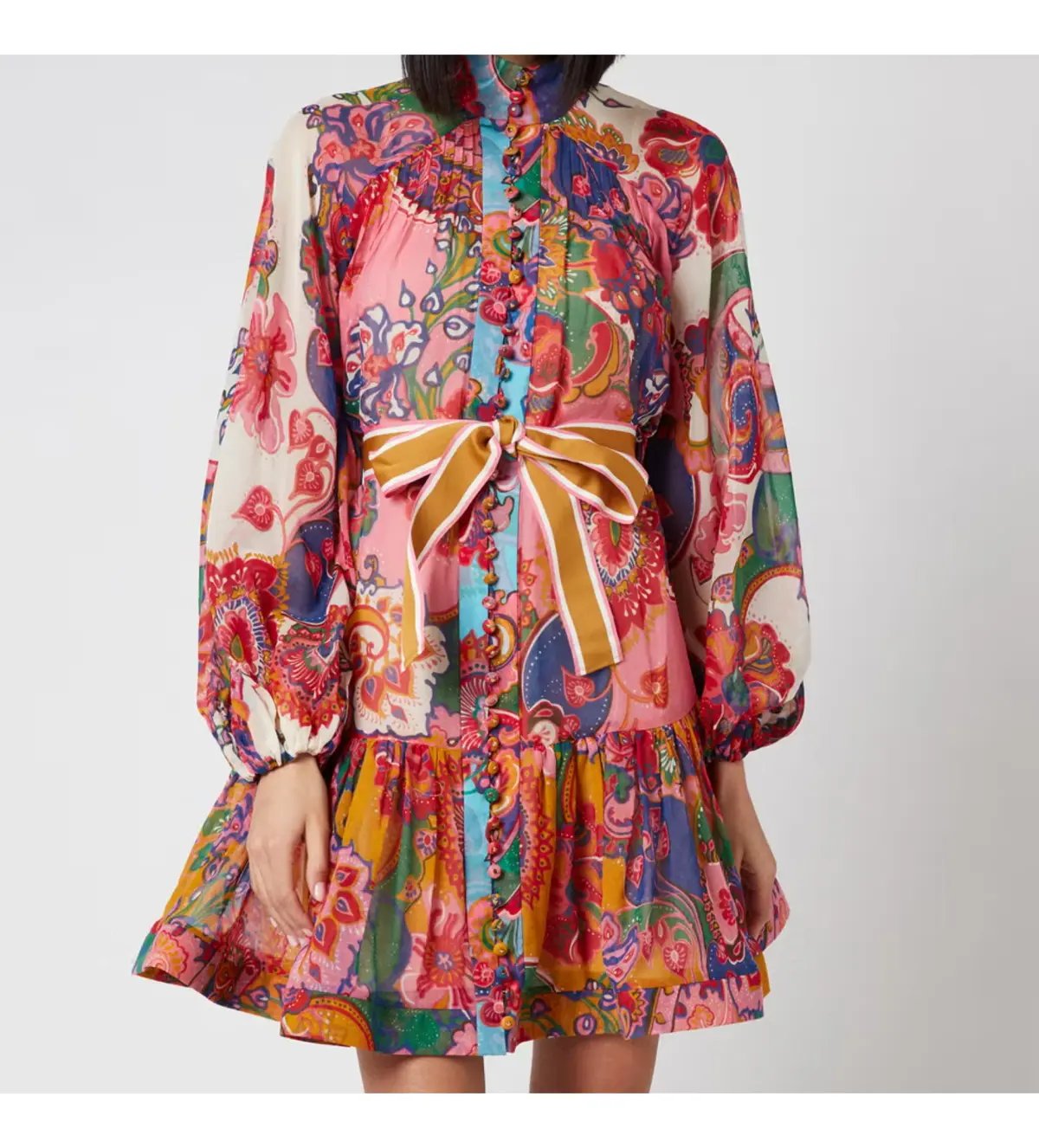 Zimmerman Lovestruck Mini Dress Multi Paisley Zimmermann Size 0 / AU Size 8 photo 4