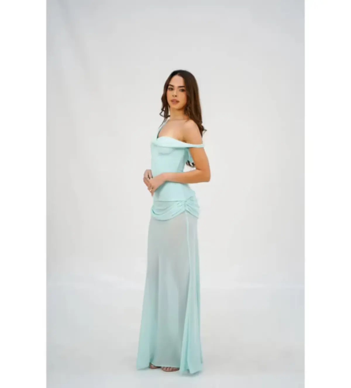 Natalie Rolt Cadence Maxi Gown Baby Blue Size 6 photo 2