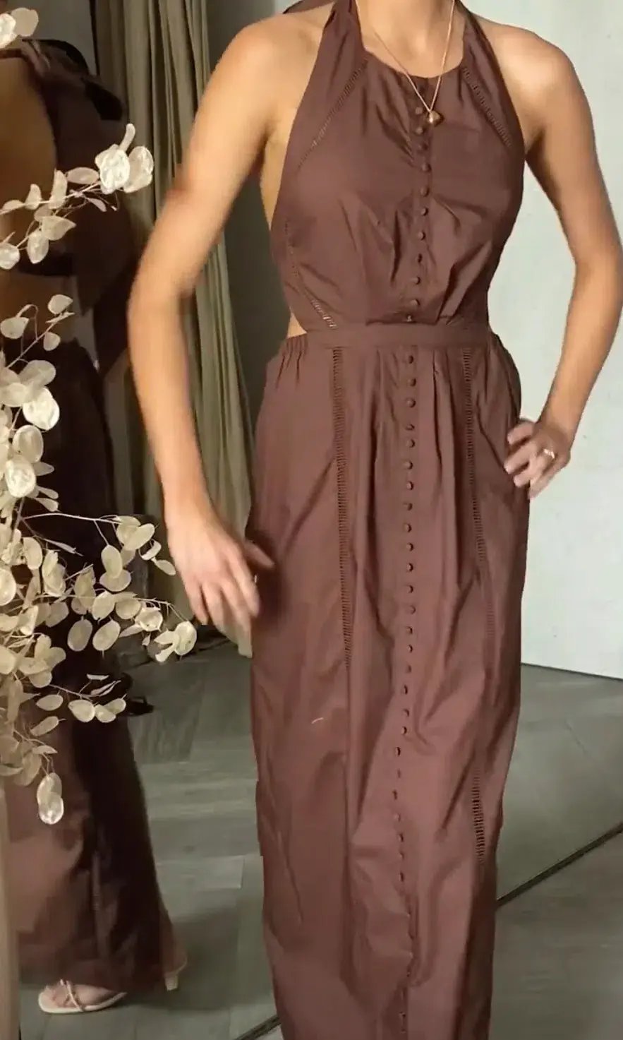 Joslin Elinor Coconut Dress Brown Size 12 photo 2