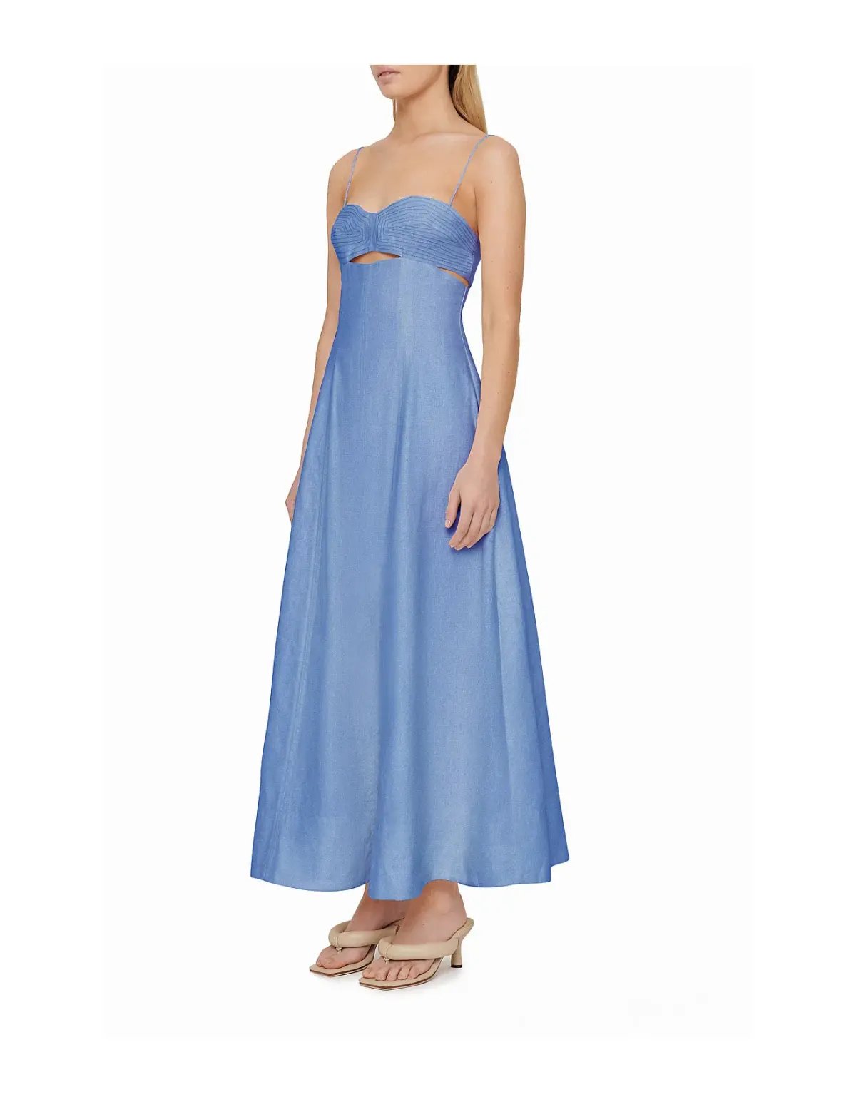 Clea Florence Stitch Dress Marina Blue Size M / Au 10 photo 3