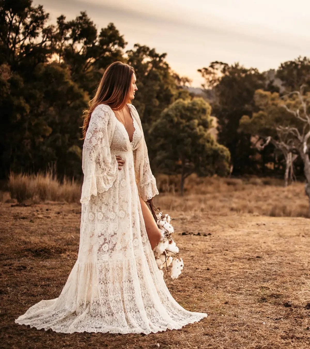 We Are Reclamation Much Love Gown Cream One Size photo 4