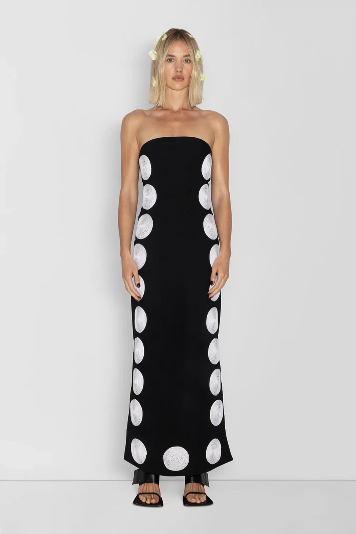 The Wolf Gang Filipa Embroidered Maxi Dress - Noir photo 3