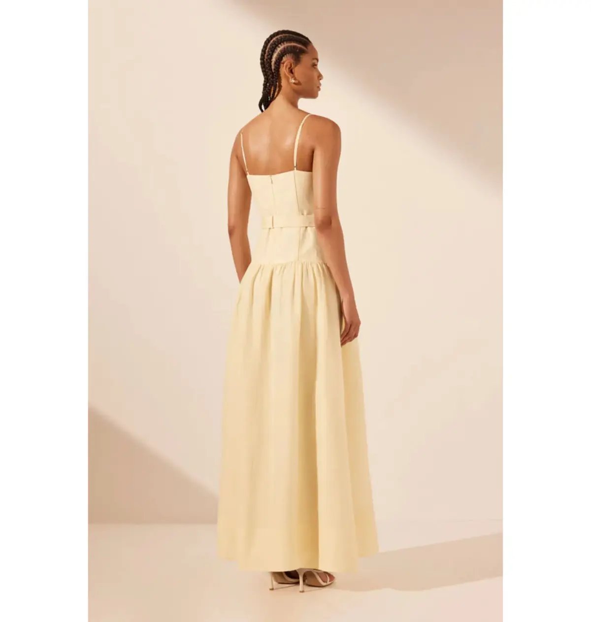 Shona Joy Limon Panelled Bustier Maxi Dress in Lemonade Size AU 12 photo 4
