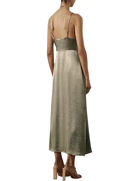 Shona Joy La Lune Cocktail Midi Dress in Sage Size 8 photo 2