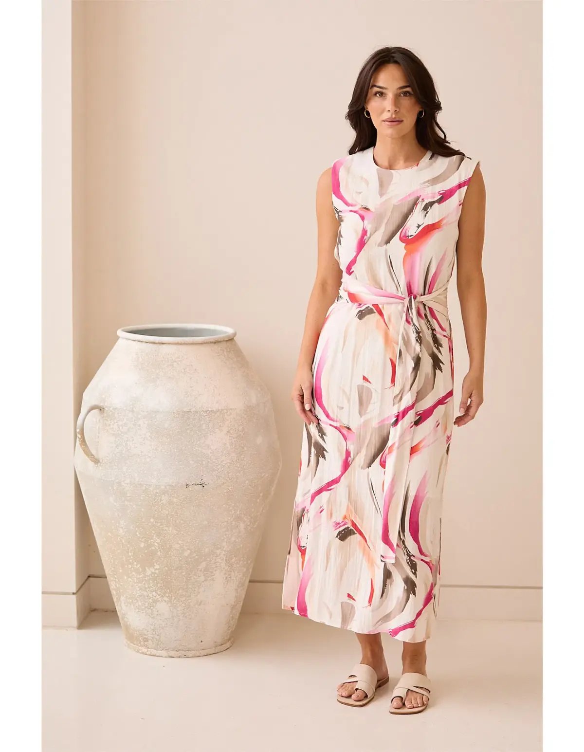 Brave + True Turning Point Dress Midi Dress in Boysenberry Swirl Print Size 10/M photo 5