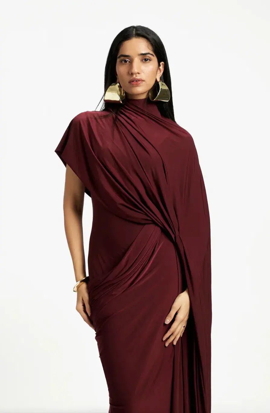 Deme By Gabriella Daphne Maxi Dress Burgundy Size 20 photo 2