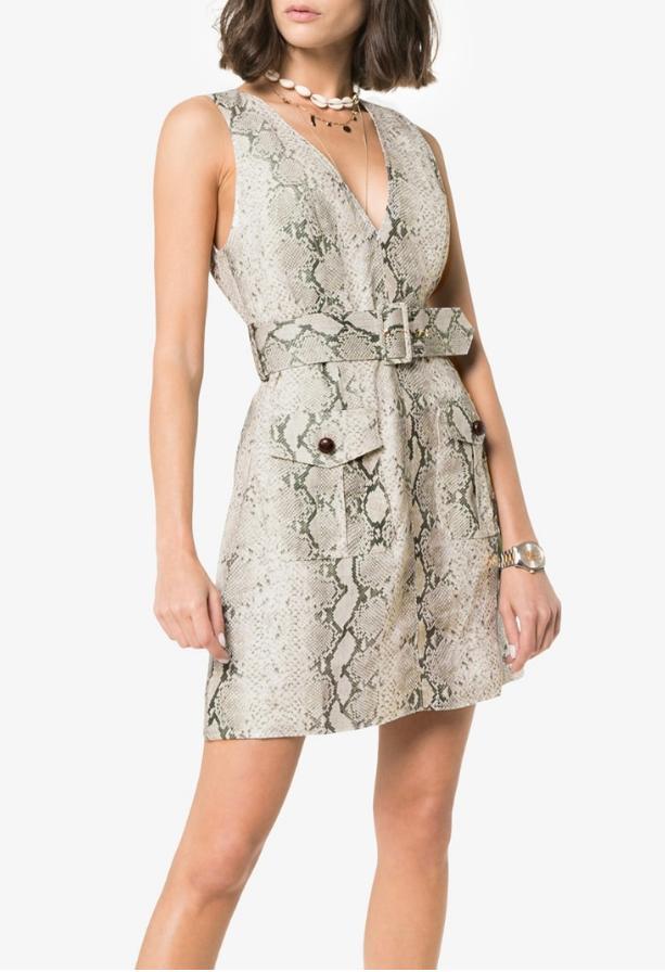 Zimmermann Corsage Safari Mini Dress Python Size 1 photo 5