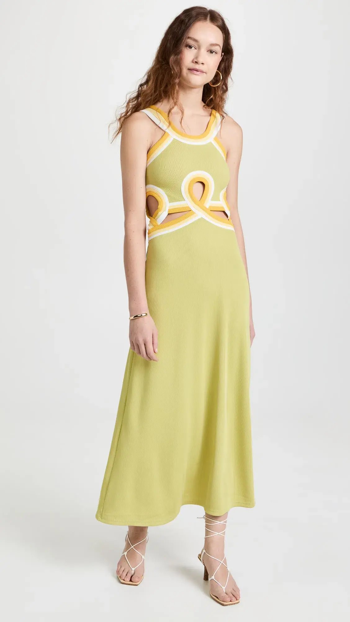 Christopher Esber Looped Verner Bind Dress Green Size 8 photo 2