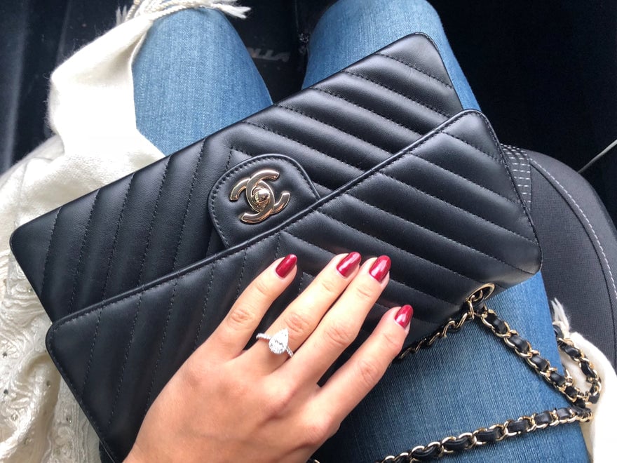 Chanel Black Chevron Medium Flap Bag photo 3