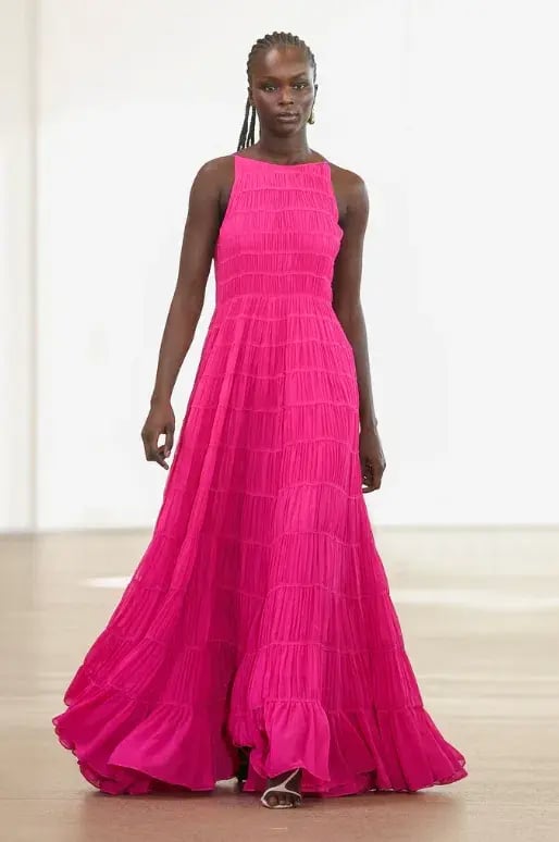 Aje Rosewood Ruched Maxi Dress Magenta Size AU 14 photo 5