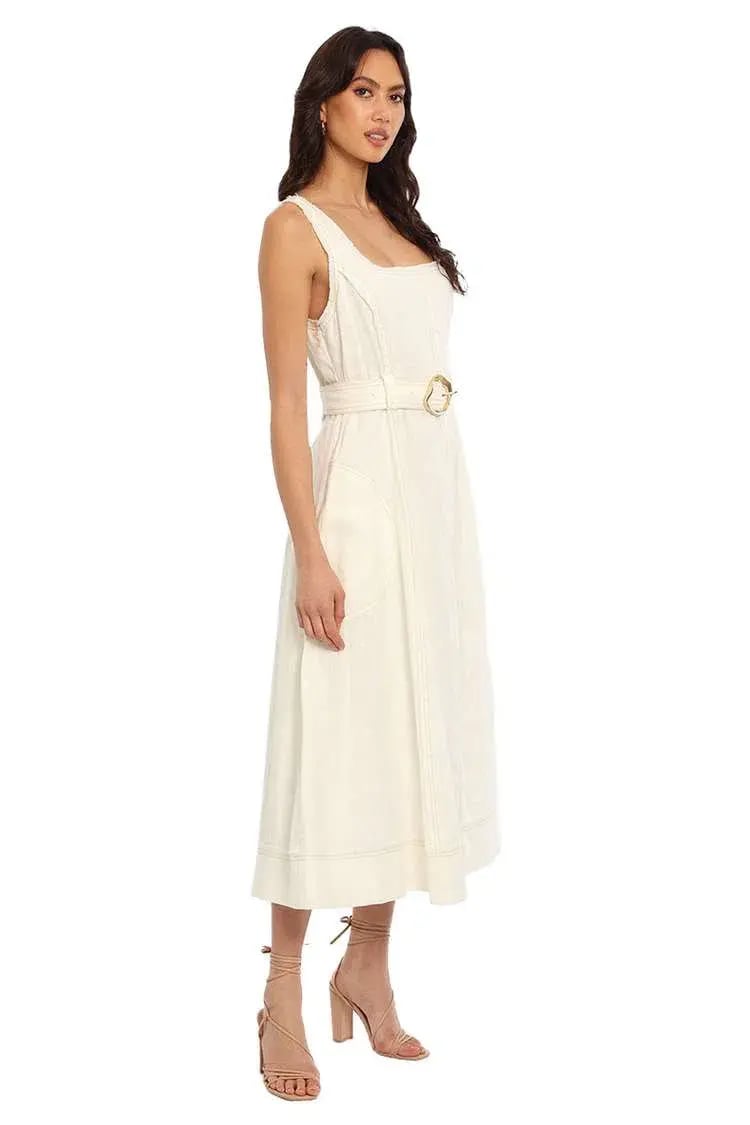 AJE  Byblos Midi Dress Ivory Size 12 photo 2